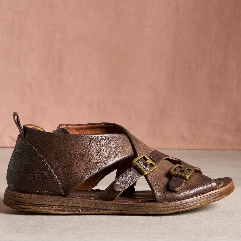 A.S.98 Reiley Buckle Sandals in chocolate leather. New with in box. - Picture 9 of 9